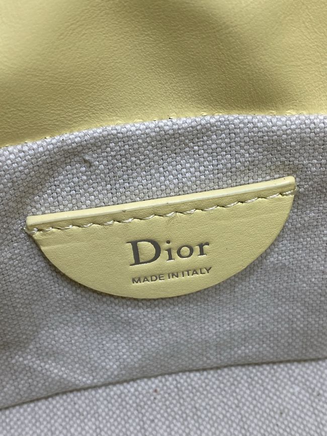 Dior Adiorable Mini Bucket Bag Cannage Lambskin S2426 yellow