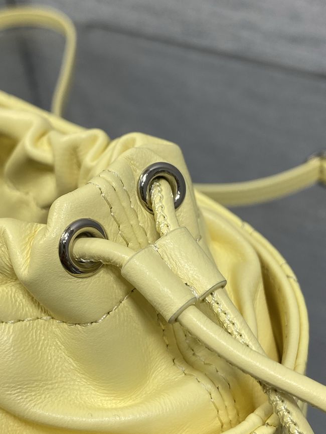 Dior Adiorable Mini Bucket Bag Cannage Lambskin S2426 yellow