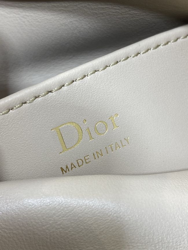 Dior Adiorable Top Handle Mini Bag Macrocannage Lambskin S1713OGY Cream