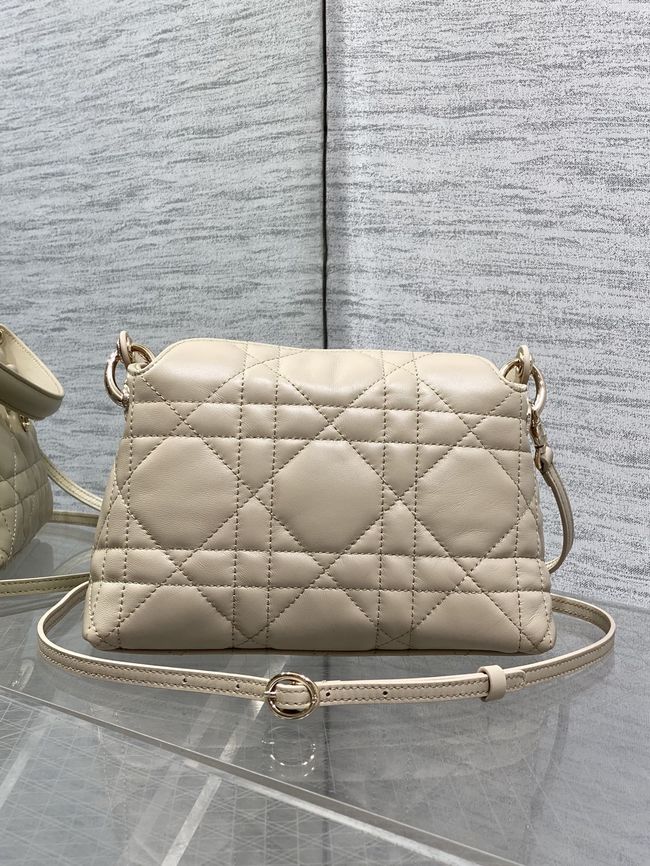 Dior Adiorable Top Handle Mini Bag Macrocannage Lambskin S1713OGY Cream