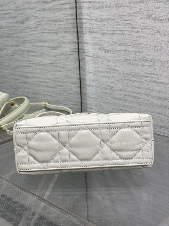 Dior Adiorable Top Handle Mini Bag Macrocannage Lambskin S1713OGY Latte