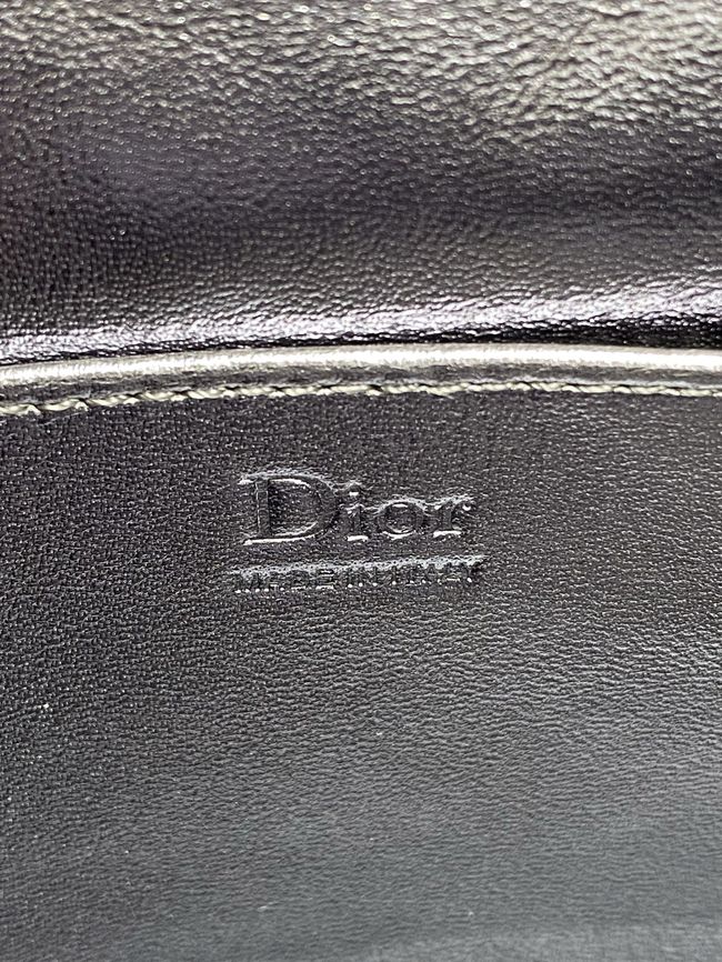 Dior Adiorable Top Handle Mini Bag Macrocannage Lambskin S1713OGY Silver gray