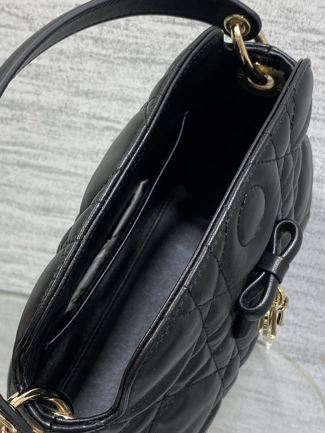 Dior Adiorable Top Handle Mini Bag Macrocannage Lambskin S1713OGY black Dior Adiorable Top Handle Mini Bag Macrocannage Lambskin S1713OGY black