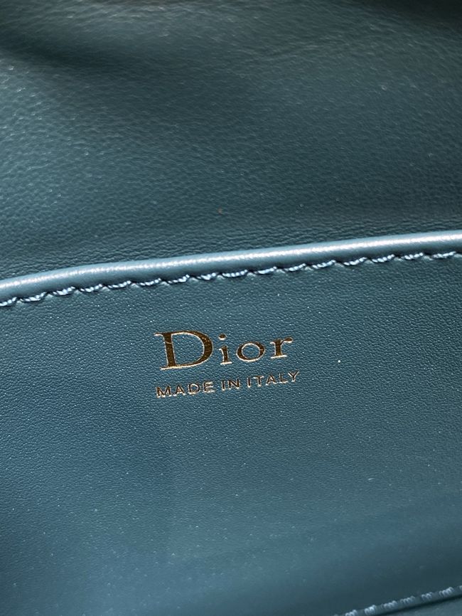 Dior Adiorable Top Handle Mini Bag Macrocannage Lambskin S1713OGY lake blue