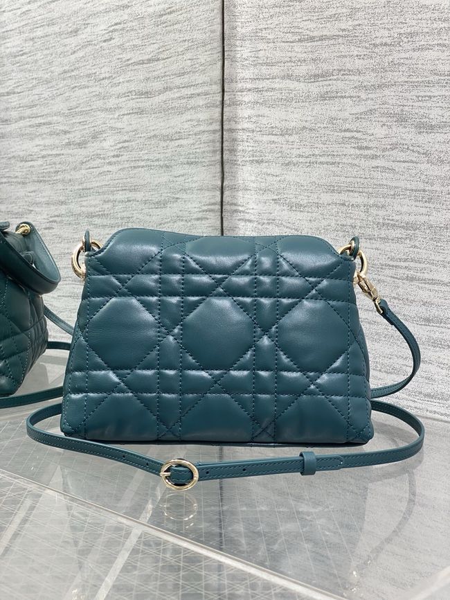 Dior Adiorable Top Handle Mini Bag Macrocannage Lambskin S1713OGY lake blue
