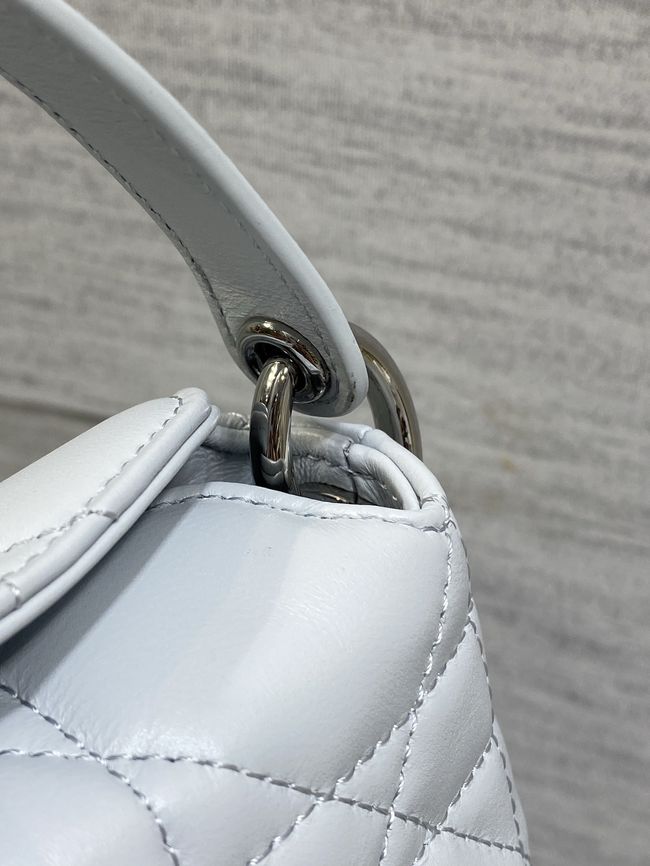 Dior Adiorable Top Handle Mini Bag Macrocannage Lambskin S1713OGY white Dior Adiorable Top Handle Mini Bag Macrocannage Lambskin S1713OGY white