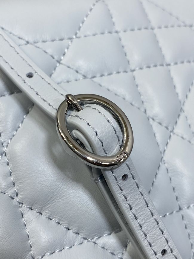 Dior Adiorable Top Handle Mini Bag Macrocannage Lambskin S1713OGY white Dior Adiorable Top Handle Mini Bag Macrocannage Lambskin S1713OGY white