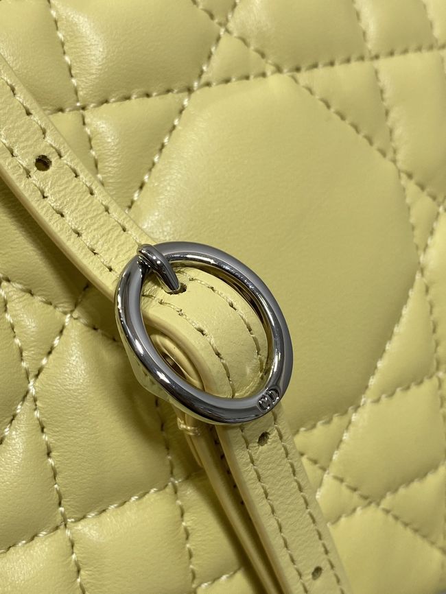 Dior Adiorable Top Handle Mini Bag Macrocannage Lambskin S1713OGY yellow