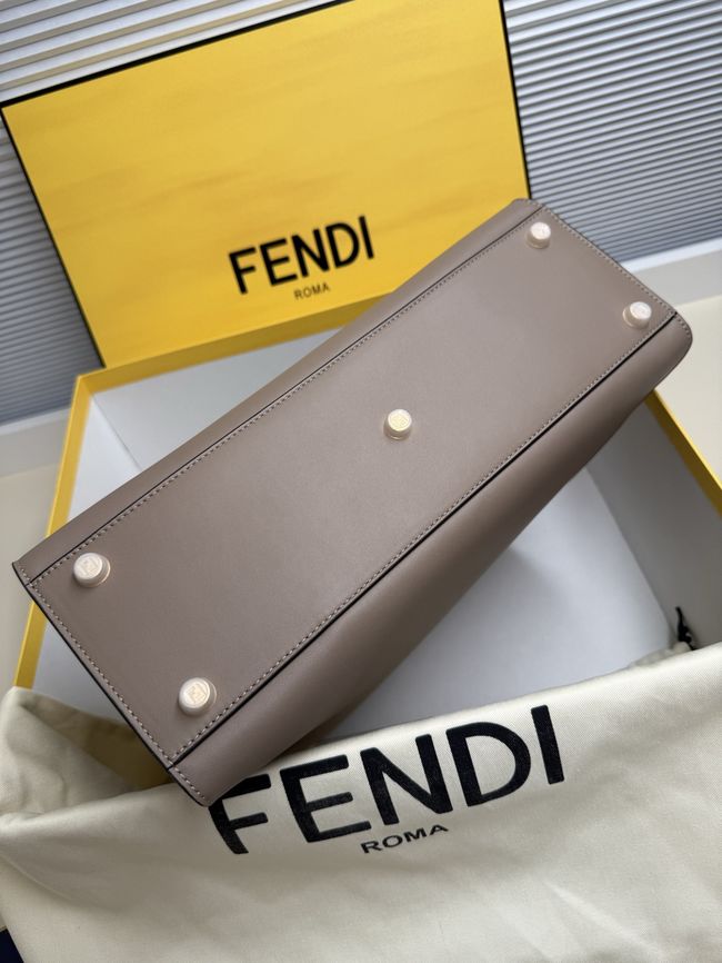 FENDI Way medium leather bag 8BN368 gray