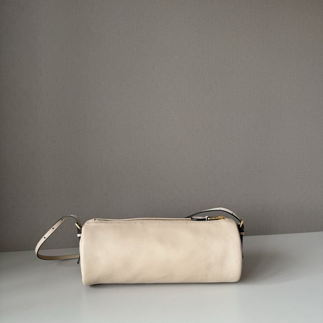 MIUMIU Tote Shoulder Handbag Velvet 5NE851 Ivory