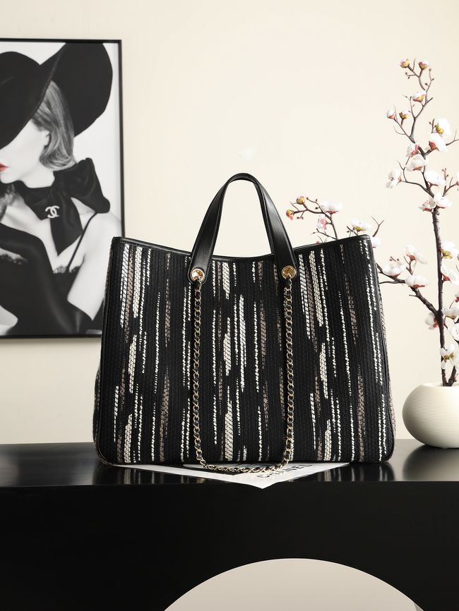 Chanel Large Shopping Bag AS6201 black