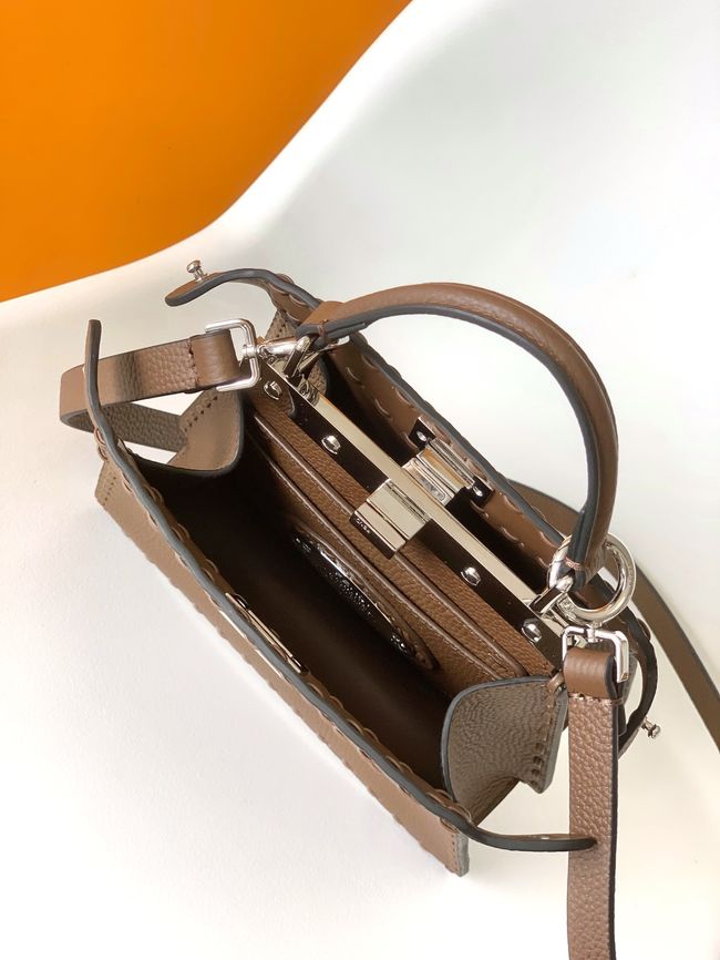 FENDI Peekaboo ISeeU Petite bag 8BN335A dark brown