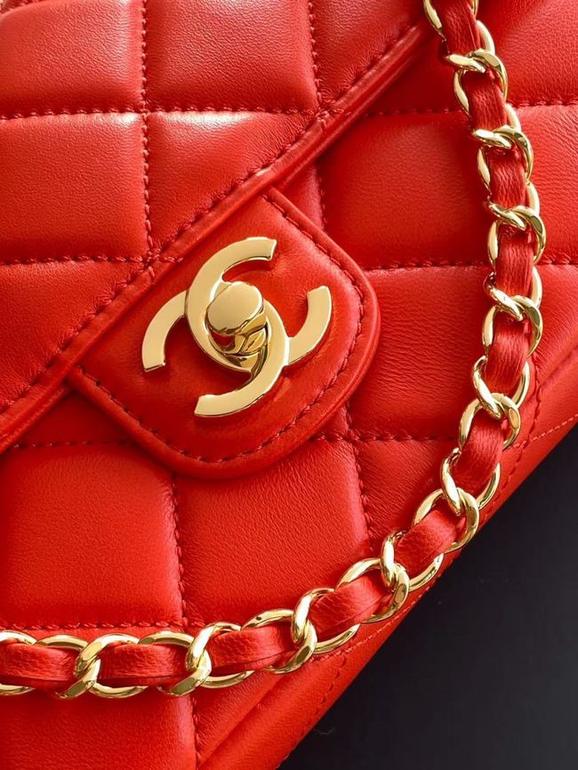 Chanel Flap Bag Lambskin AS6568 red