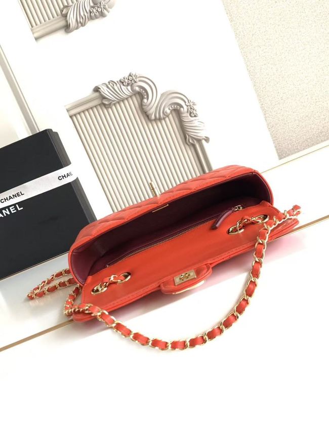Chanel Small Flap Bag Lambskin AS6430 red Chanel Small Flap Bag Lambskin AS6430 red