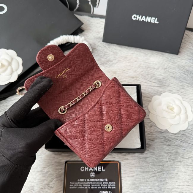Chanel Wallet on Chain AP2401 Burgundy Chanel Wallet on Chain AP2401 Burgundy