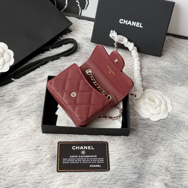 Chanel Wallet on Chain AP2401 Burgundy Chanel Wallet on Chain AP2401 Burgundy