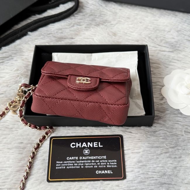 Chanel Wallet on Chain AP2401 Burgundy Chanel Wallet on Chain AP2401 Burgundy