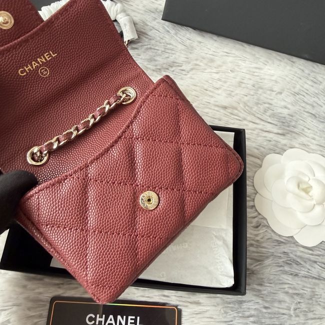 Chanel Wallet on Chain AP2401 Burgundy Chanel Wallet on Chain AP2401 Burgundy