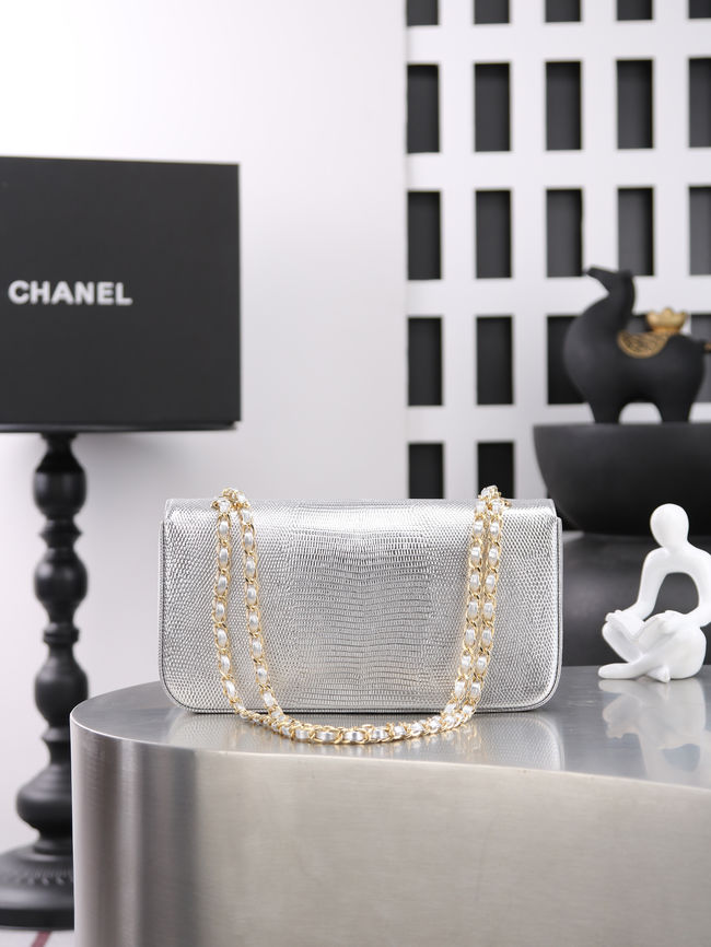 Chanel small Flap Bag AS6568 Silvery Chanel small Flap Bag AS6568 Silvery
