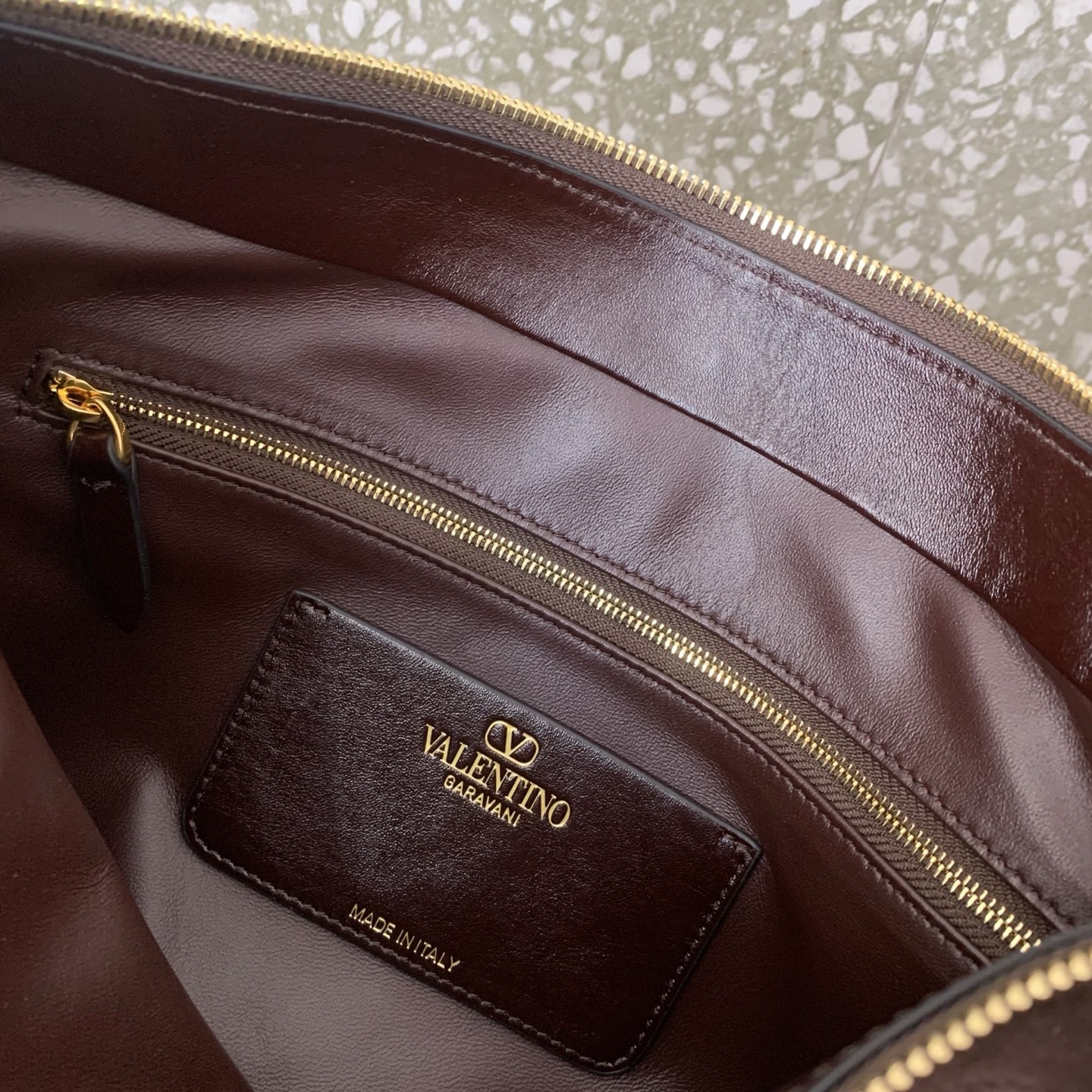 VALENTINO PANTHEA lambskin bag WB0S70 dark brown