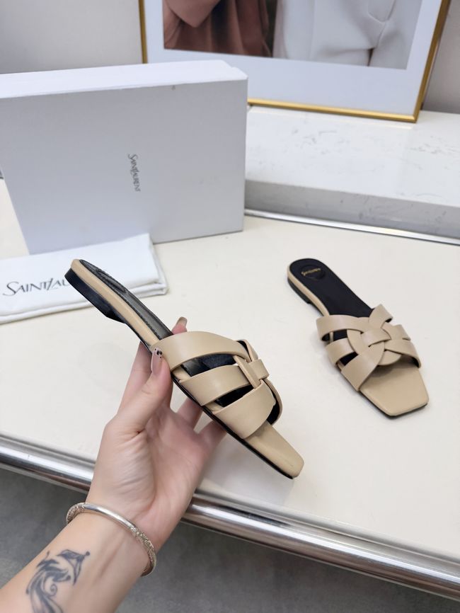 Saint Laurent tribute SANDALS in smooth leather 875936-3