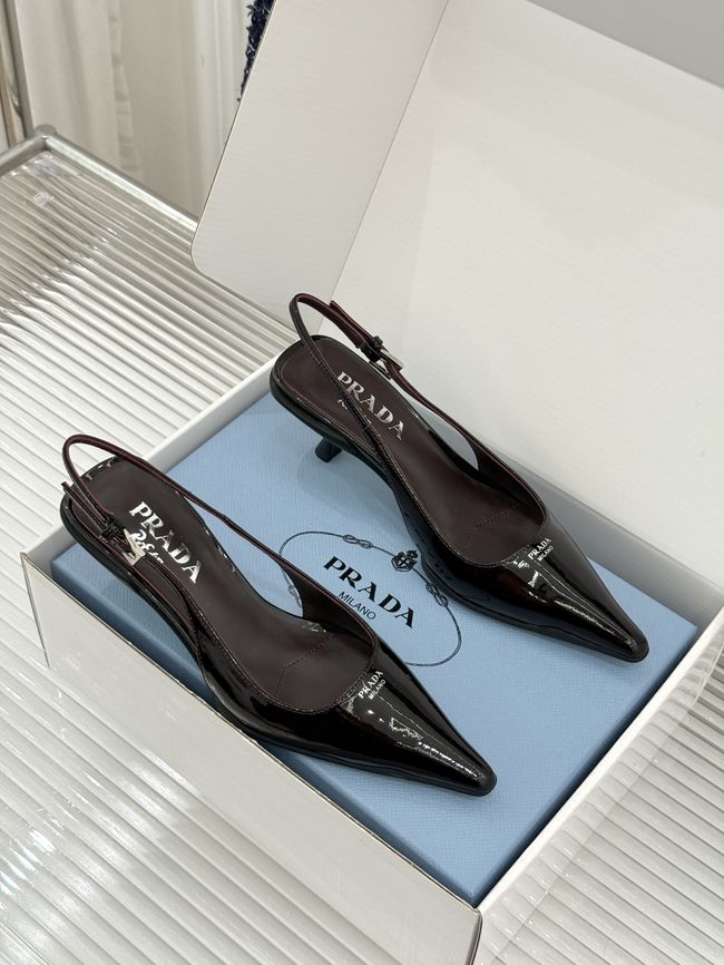 Prada Brushed leather slingback pumps 1I659O-5