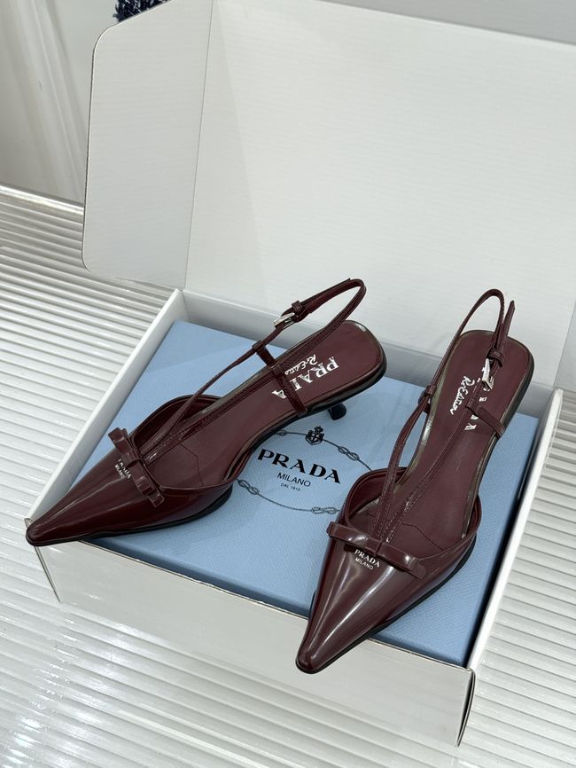 Prada Brushed leather slingback pumps 1I701O-6