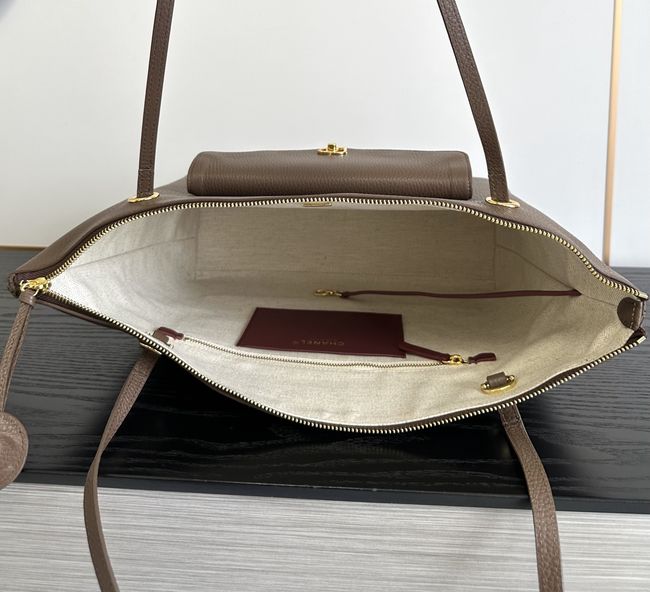 Chanel Shopping Bag Grained Calfskin AS6483 brown