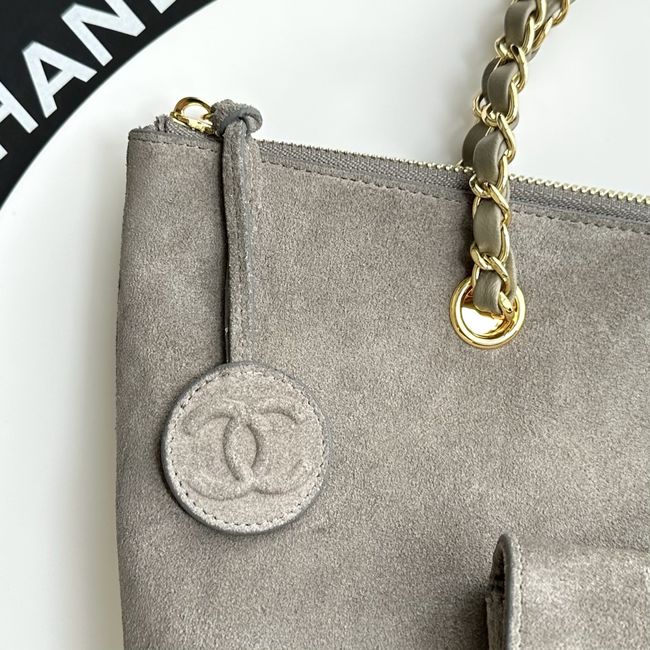 Chanel Shopping Bag Suede AS6483 gary