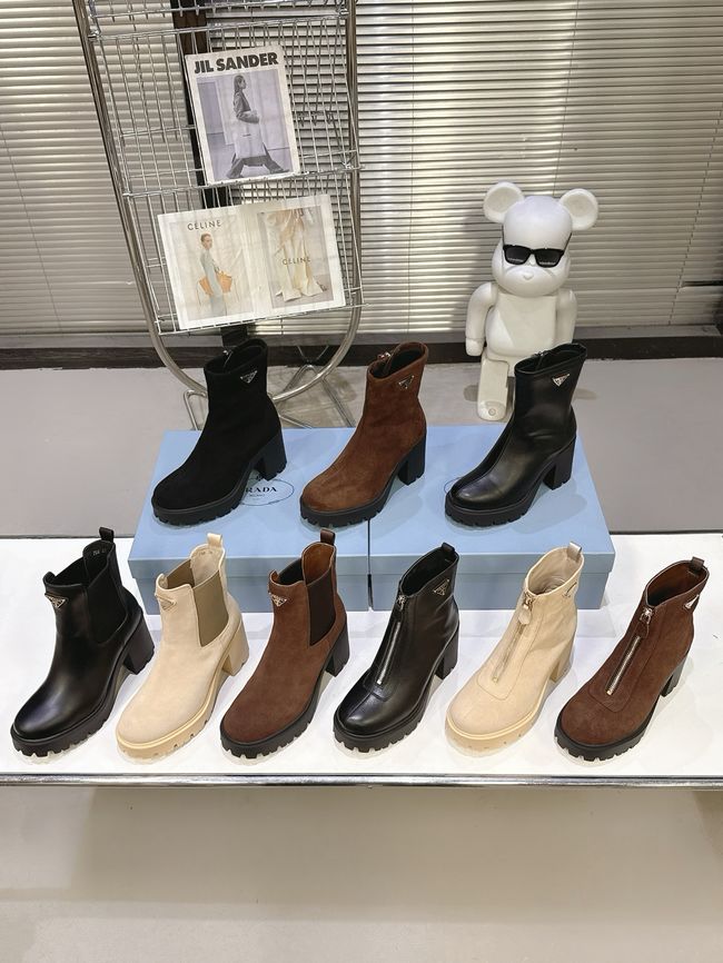 Prada Monolith brushed leather Chelsea boots G085-8