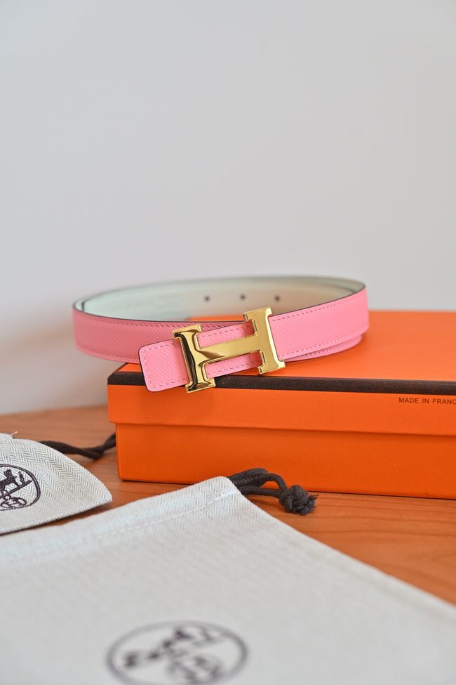 Hermes Constance buckle & double-sided leather belt 24mm H07457-2
