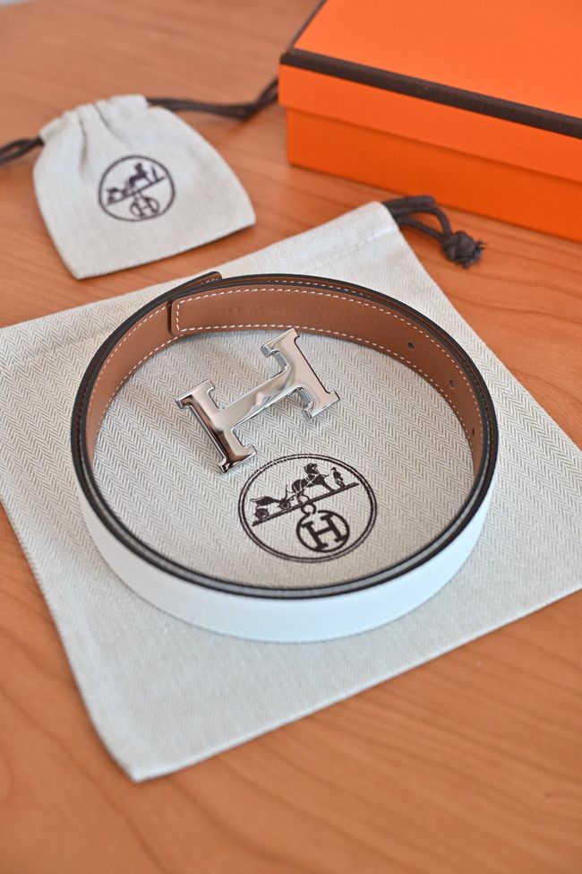 Hermes Constance buckle & double-sided leather belt 24mm H07457-6