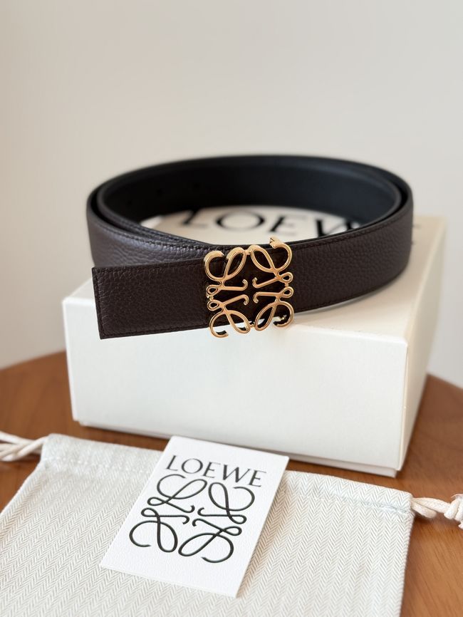 Loewe Cowhide Double-Sided Anagram Belt 35MM 26X03-1