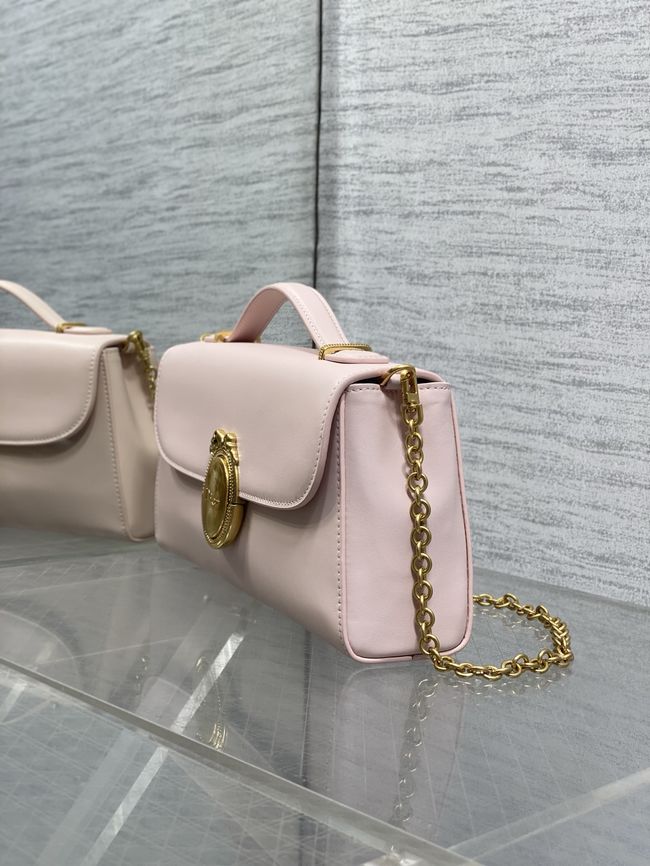 Dior Medaillon Pouch Ballet Pink Smooth Calfskin M3671