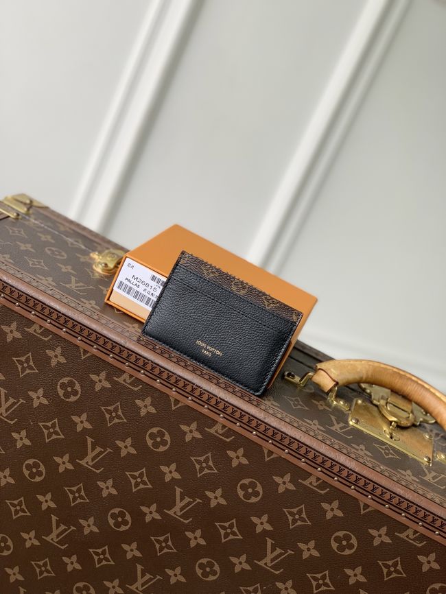 Louis Vuitton Double Card Holder Low Key M26815 black