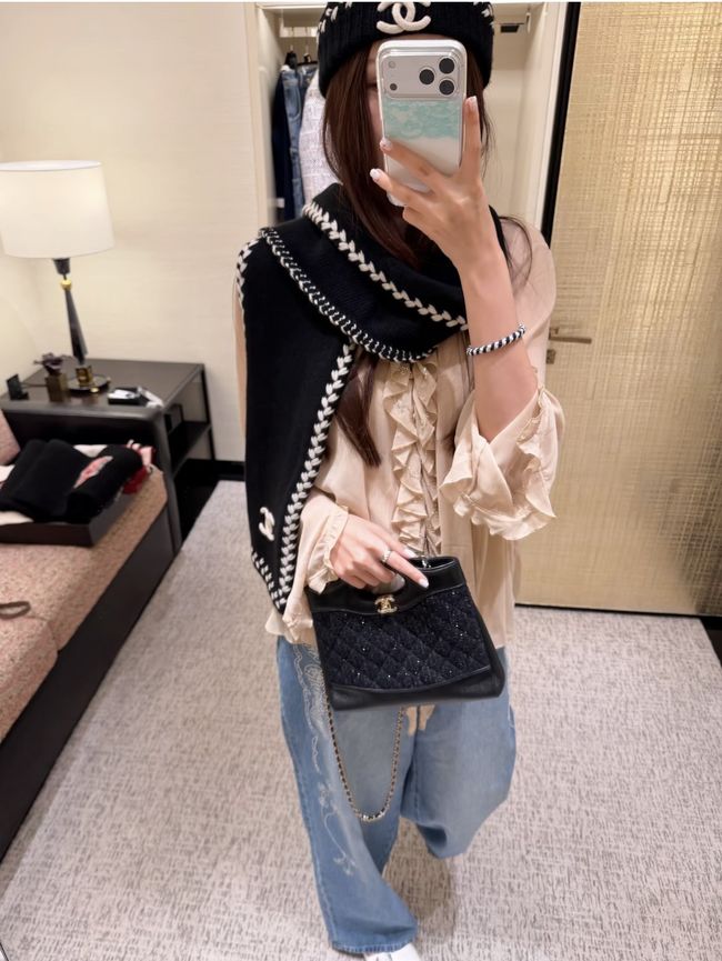 Chanel Cashmere Scarf&Hat AAC073-1