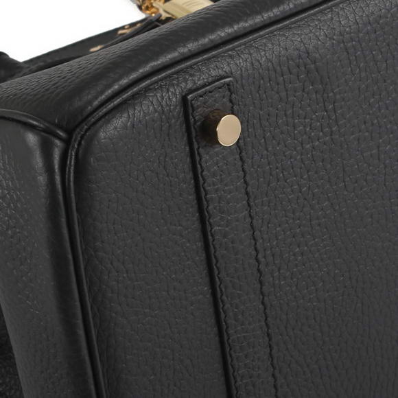 Hermes Birkin 35CM Togo Leather Handbag 6089 Black Golden