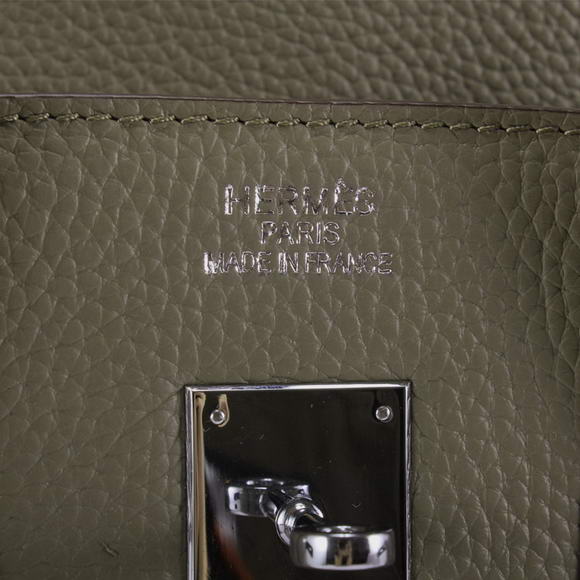 Hermes Birkin 35CM Togo Leather Handbag 6089 Dark Grey Silver