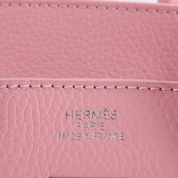 Hermes Birkin 35CM Togo Leather Handbag 6089 Pink Silver